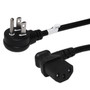 NEMA 5-15P Up Angle to IEC C13 Right Angle Power Cable - SJT Jacket - 3ft - 18AWG