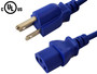 5-15P to C13 Power Cable - 18AWG - SJT Jacket - Blue - 18AWG - 3ft