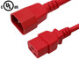 IEC C14 to IEC C19 Power Cable - 14AWG 15A 250V - SJT Jacket - Black - 6ft