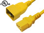 IEC C13 to IEC C20 Power Cable - SJT Jacket (250V 15A) - 4ft - Yellow
