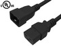 IEC C19 to IEC C20 Power Cable -12AWG (20A 250V) - SJT Jacket - Black - 15ft