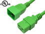 IEC C19 to IEC C20 Power Cable -12AWG (20A 250V) - SJT Jacket - Green - 2ft