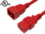 IEC C19 to IEC C20 Power Cable -12AWG (20A 250V) - SJT Jacket - Red - 3ft