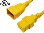 IEC C19 to IEC C20 Power Cable -12AWG (20A 250V) - SJT Jacket - Yellow - 4ft