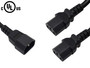 IEC C14 to 2x IEC C13 Power Splitter Cable - SJT - 6ft - 14AWG