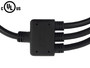 NEMA 5-15P to 3x IEC C13 Power Splitter Cable - 16AWG (13A 125V) - SJT - 6ft - 16AWG