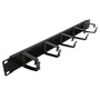 19 inch Horizontal Cable Manager - 1U Ring TypeBrush Style