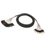 Premium  Cables 1/4 Inch TRS Male to 1/4 Inch TRS Female Balanced Analog 16-Channel Snake Cable - 3ft
