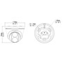 4MP Turret IP Camera - Fixed Lens - Smart IR - WDR - HLC - Microphone - IP67 Rated - 28mm Lens - White