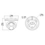 8MP Turret IP Camera - Fixed Lens - IR - Microphone - IP67 Rated - 4mm Lens - White