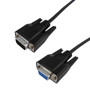 DB9 Male to DB9 Female Serial Cable - Straight-Through - 1ft