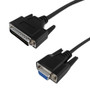 DB9 Female to DB25 Male Serial Cable - Null-Modem - 6ft