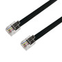 RJ12 Modular Data Cable Straight Through 6P6C - 28AWG - 3ft - Black