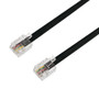 RJ11 Modular Telephone Cable Cross-Wired 6P4C - 28AWG - 5ft - Black