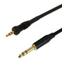 Premium  Cables Balanced 1/4 Inch TRS Male To  3.5mm Locking Male Cable - 1ft