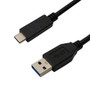 USB 3.1 Type-C Male to A Male Cable 10G 3A - USB-IF Certified - Black - 0.5m
