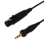 Premium  Cables Mini-XLR Female To  3.5mm Locking Male Cable - 1ft