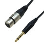 Premium  Cables XLR Female to 14 inch TRS Male Balanced Audio Cable FT4 - 15ft