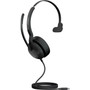 Jabra Evolve2 50 Headset - Mono - USB Type C - WiredWireless - Bluetooth - 984 ft - 20 Hz - 20 kHz - On-ear - Monaural - Supra-aural 25089-889-899