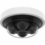 Hanwha PNM-C16013RVQ 4 Megapixel Network Camera - Color - Dome - White - 6562 ft 20 m Infrared Night Vision - H264 H265 MJPEG PNM-C16013RVQ