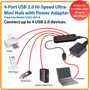 Tripp_Lite_4-Port_USB_20_Hi-Speed_Ultra-Mini_Hub_with_power_adapter_-_USB_-_External_-_4_USB_Ports_-_4_USB_20_Ports_-_Mac_U222-004-R