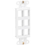 Tripp Lite by Eaton Center Plate Insert, Decora Style - Vertical, 6 Ports - 6 x Total Number of Socket(s) - White - Acrylonitrile - (Fleet Network)