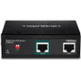 TRENDnet Industrial Gigabit UPoE Splitter, Dual DC Power Outputs, DIN-Rail or Wall-Mountable, Adjustable Voltage Output, TI-SG104 - (TI-SG104)