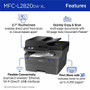 Brother MFCL2820DWXL Wireless Laser Multifunction Printer - Color - Gray - Copier/Fax/Printer/Scanner - 34 ppm Mono/7.9 ppm Color - x (MFCL2820DWXL)