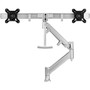 Atdec AWMS-RHXB-H-S Mounting Arm for Monitor - Silver - LandscapePortrait - Height Adjustable - 2 Displays Supported - 264 to 27 AWMS-RHXB-H-S