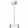 Compulocks Galaxy Tab A8 10.5" Space Medical Rolling Cart Extended Plus Hub - 4 Casters - White10.5" Screen Supported (MCRSTDEXW105GA8SWH01)