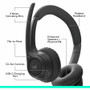 Logitech Zone 300 Headset - Stereo - Wireless - Bluetooth - 98.4 ft - 50 Hz - 20 kHz - Over-the-head - Binaural - Supra-aural - Noise (981-001406)