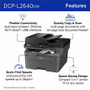 Brother DCP-L2640DW Wireless Laser Multifunction Printer - Monochrome - Gray - Copier/Printer/Scanner - 23.6 ppm Mono/23.6 ppm Color - (DCPL2640DW)