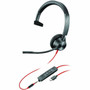 Poly Blackwire 3315 Headset - Microsoft Teams Certification - Mono - USB Type C Mini-phone 35mm - Wired - 32 Ohm - On-ear - - - 7 8X218AA