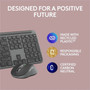 Logitech Signature Slim MK955 Keyboard  Mouse - USB Type A Wireless Bluetooth 51 Keyboard - Graphite - USB Type A Wireless Bluetooth 920-012425