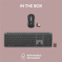 Logitech Signature Slim MK955 Keyboard  Mouse - USB Type A Wireless Bluetooth 51 Keyboard - Graphite - USB Type A Wireless Bluetooth 920-012425