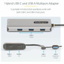 StarTech.com USB-C Multiport Adapter w/Attached USB-C to USB-A Dongle, Dual HDMI 4K/1080, 3x USB, Mini Laptop Docking Station, Travel (167B-USBC-MULTIPORT)