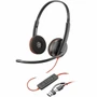 Poly Blackwire 3220 Stereo USB-C Headset  USB-CA Adapter - Stereo - USB Type C Mini-phone 35mm - Wired - 32 Ohm - On-ear - - - - 8X228AA