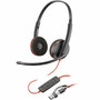 Poly Blackwire 3220 Stereo USB-C Headset  USB-CA Adapter - Stereo - USB Type C Mini-phone 35mm - Wired - 32 Ohm - On-ear - - - - 8X228AA