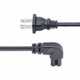 StarTechcom 6ft 18m Laptop Power Cord NEMA 1-15P to Right Angle C7 7A 125V 18AWG Replacement Laptop Charger Cable UL Listed - PXT101NB-STRA-6F