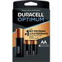 DURACELL OPTIMUM AA (Non Bulk) Alkaline Battery PACK OF 4 (Optimum AA-24/4pk)