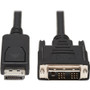 Tripp Lite Adapter Cable - Male DisplayPort - DVI-D Male Video - 1.83m - Black (Fleet Network)