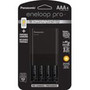 Panasonic Eneloop Charger with 4 AAA Pro Rechargeable Batteries  USB Portable Charging KKJ87K3A4BA