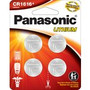 Panasonic CR1616 3.0 Volt Lithium Coin Cell Batteries - 4 Pack (CR1616PA4BL)