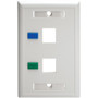 Tripp Lite N042-001-WH 2-Socket Faceplate - 2 x Socket(s) - 1-gang - White (N042-001-WH)