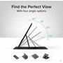 Plugable Drawing Tablet Stand Folio Portable Foldable Laptop Stand with 4 Adjustable Angles - iPad Holder Stand for Laptop and Up to PT-STANDX