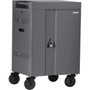 Bretford CUBE Cart Mini Charging Cart AC for 20 Devices Charcoal Paint - 2 Shelf - Push Handle Handle - Steel - 24 Width x 21 Depth TVCM20PAC-CK