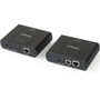 StarTechcom 4 Port USB 20 Extender Hub over Cat5e or Cat6 Ethernet Cable - 330ft100m Metal USB 20 Extender Kit - ESD Powered - 4 USB2004EXT2NA