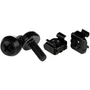 StarTechcom M5 x 12mm - Screws and Cage Nuts - 50 Pack Black - M5 Mounting Screws  Cage Nuts for Server Rack  Cabinet - These M5 x CABSCREWM5B