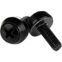 StarTechcom M5 x 12mm - Screws - 100 Pack Black - M5 Mounting Screws for Server Rack  Cabinet - Install your rack-mountable with - CABSCREWSM5B
