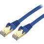 StarTech.com 1 ft Cat6a Patch Cable - Shielded (STP) - Blue - 10Gb Snagless Cat 6a Ethernet Patch Cable - Category 6a - 1 ft - 1 x - 1 (Fleet Network)